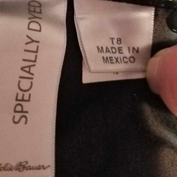 Eddie Bauer Curvy Boot cut Black Jeans Size T8 - Picture 9 of 11